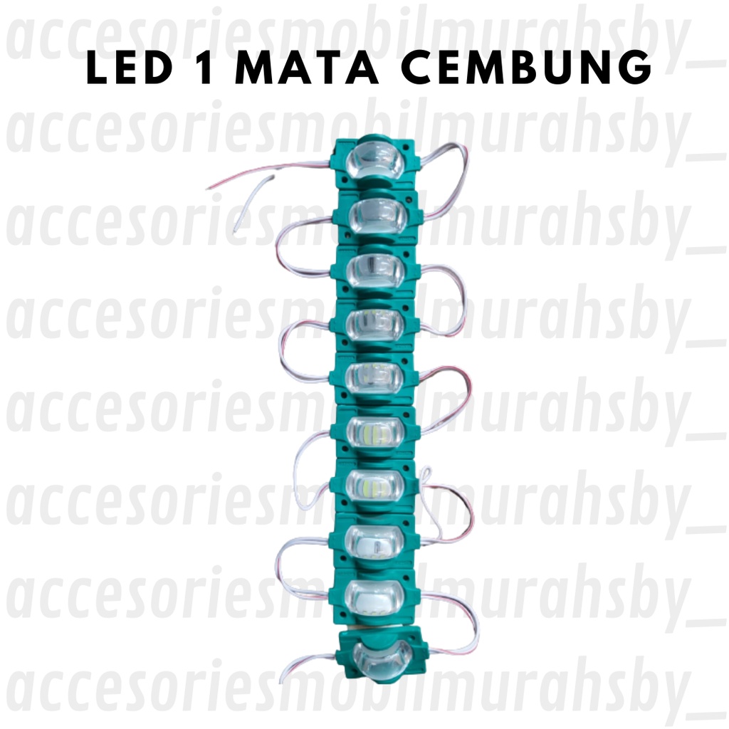 Lampu Led Cembung Kaca Variasi Kolong 1 Mata Terang Truk Bus 12V/24V Harga 5 pcs