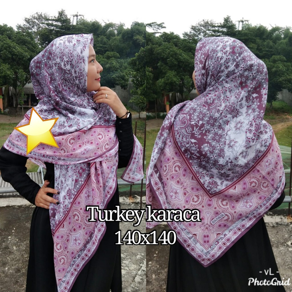 Best Seller Jilbab Segiempat Turki Scarf Turkey Karaca Shopee Indonesia