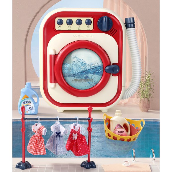 Mainan mesin cuci baju anak bisa putar air , Mainan mini washing machine, Mainan laundry-7