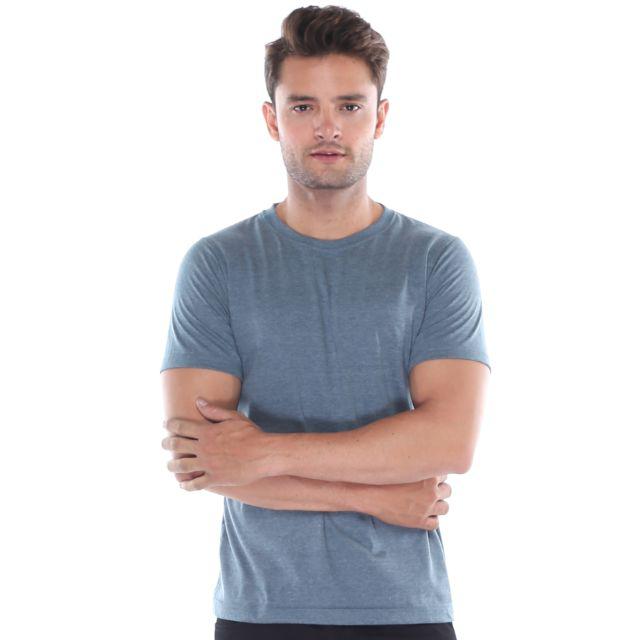 KAOS POLOS TWOTONE MISTY LENGAN PENDEK 30S-8. BIRU TOSCA MISTY