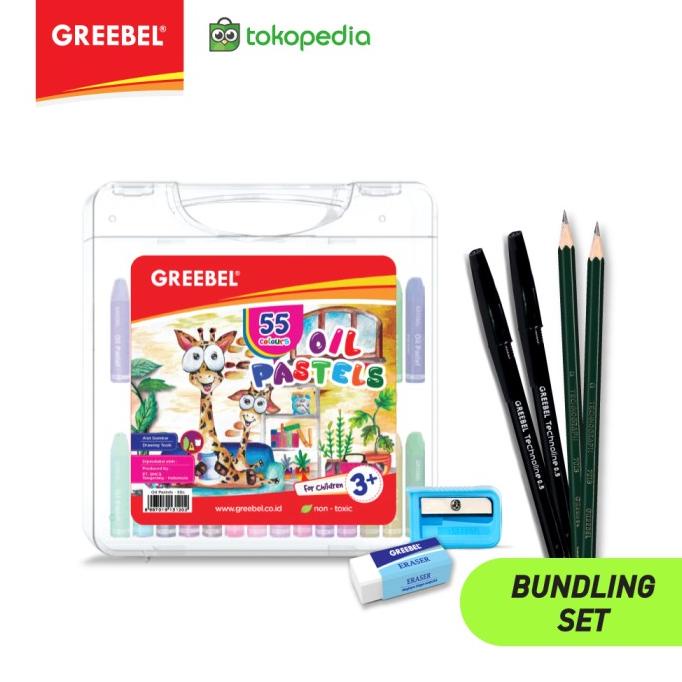 

GREEBEL Bundling 1pc Crayon Oil Pastels 55c - FREE Paket Alat Tulis