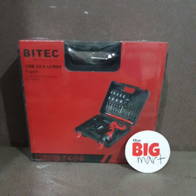 bitec csr 12-2 LI-RSY cordless inpact drill driver bor baterai 2 battery