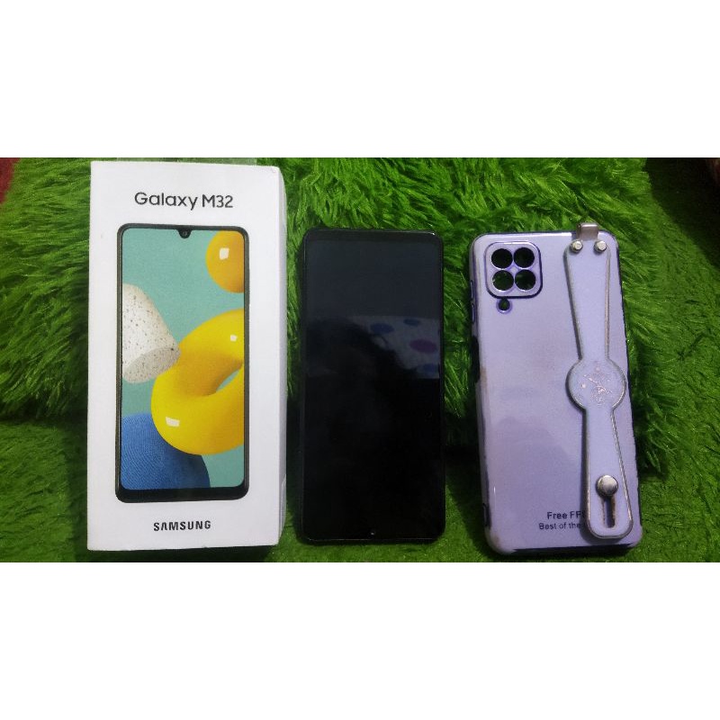 Hp Samsung M32 6/128 Hitam Second Free Softcase No Minus