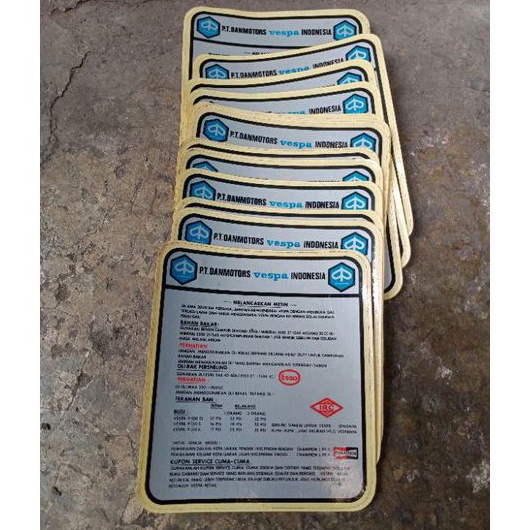 Stiker running in Danmotor nos Vespa PX pts special original