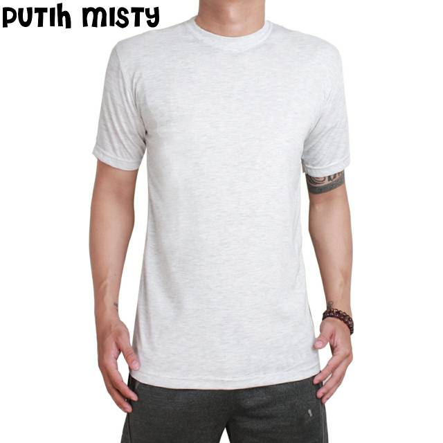 Kaos polos combed 30s misty / Kaos distro polos misty