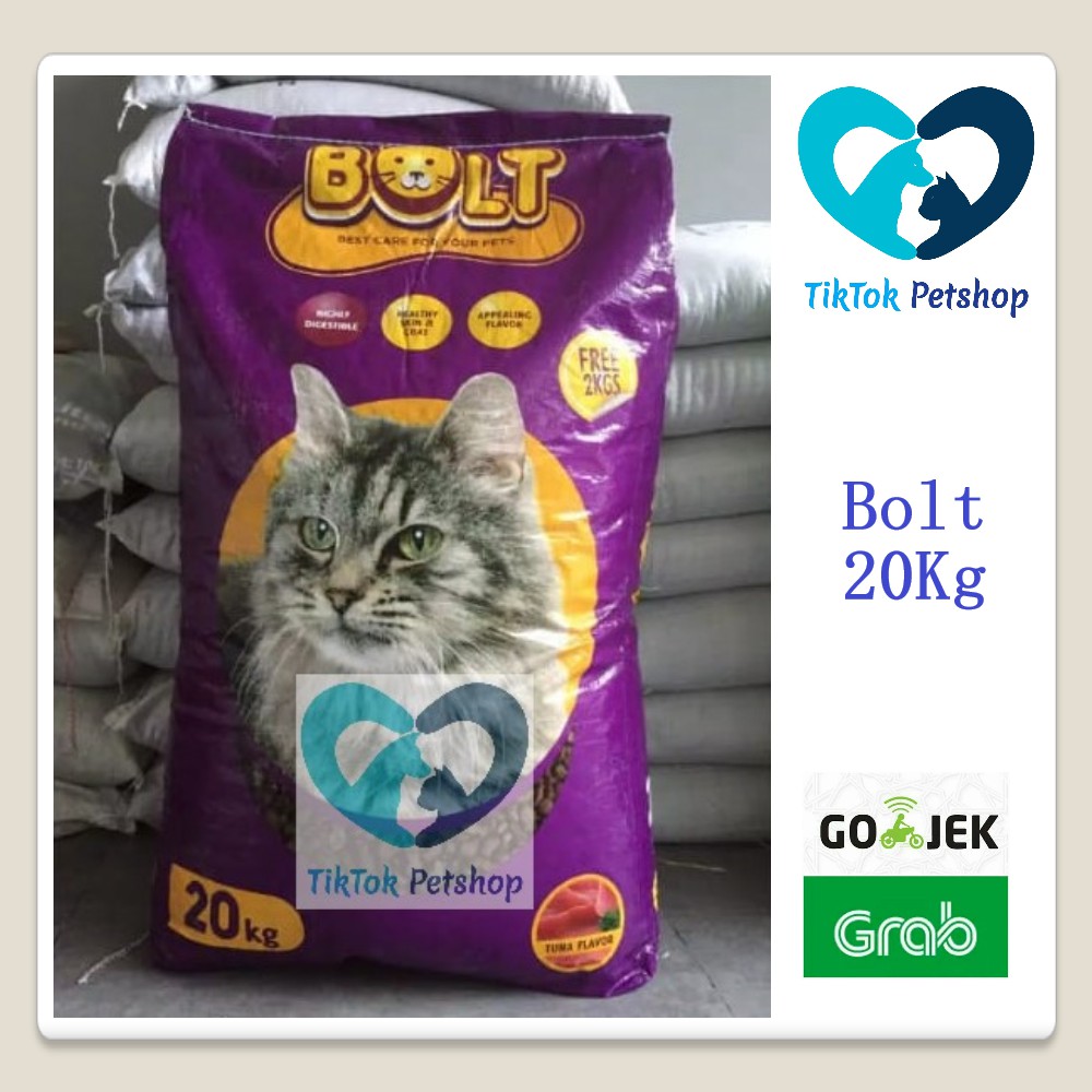 GRAB GOJEK Makanan Kucing Bolt FOOD CAT 20 KG Untuk jenis Kucing Persia Anggora Kampung