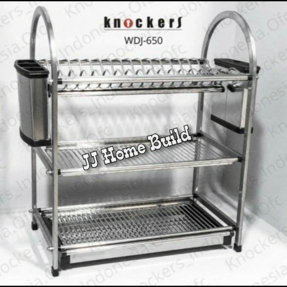 Rak Rak Piring Knokers Wjd 650 Stainless Ss Sus 304 Tebal