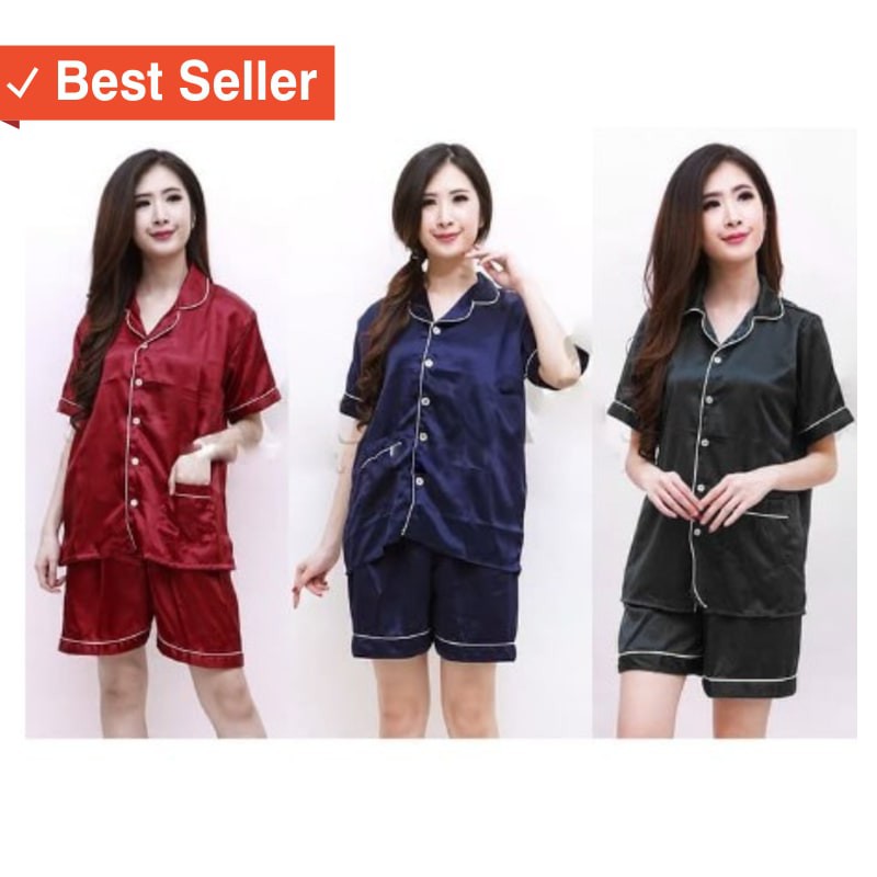 MURAH FASHION BAJU CEWEK / ModisFashion Baju Tidur Piyama / Pajamas Watina Dewasa Satin HP
