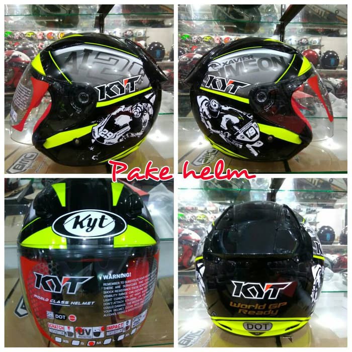 HELM KYT DJ MARU WORLD GP YELLOW FLUO