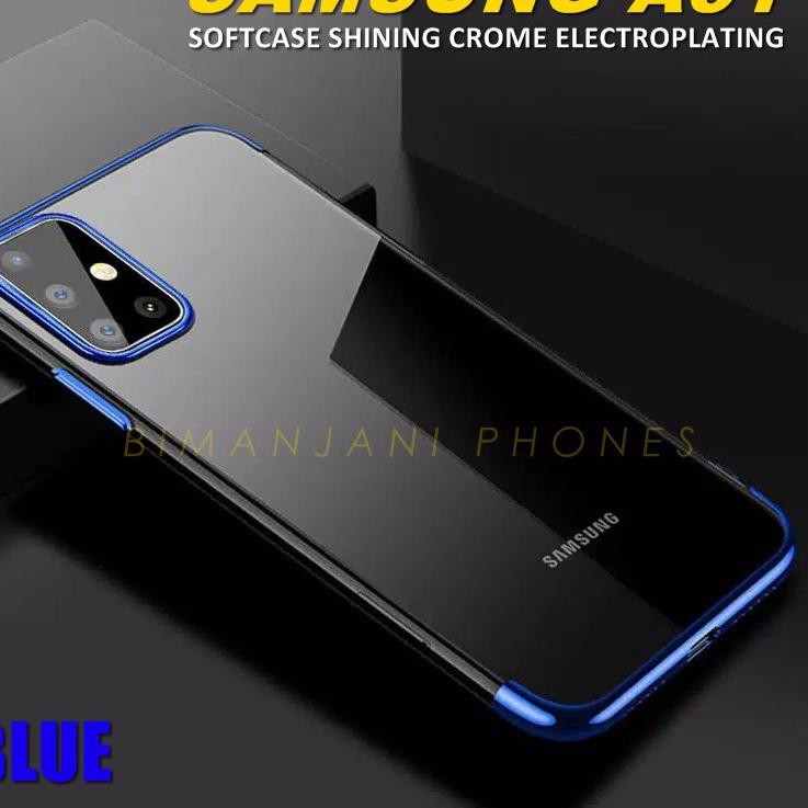 Terbaru.. Samsung Galaxy A51 - Samsung A71 Soft Case Shining Chrome TPU Electro Plating