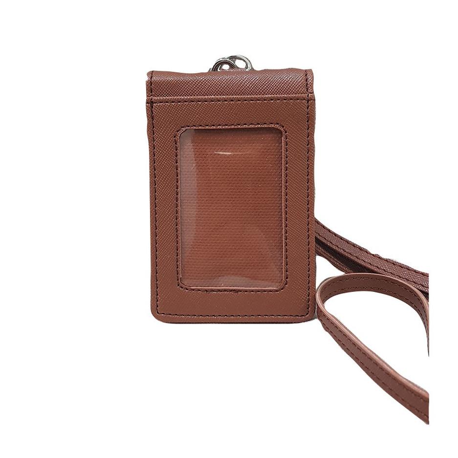 

[KODE EF7J8] ID Card Holder Magnet Lanyard Magnet Name Tag Kulit Berkualitas PU Leather ID Card