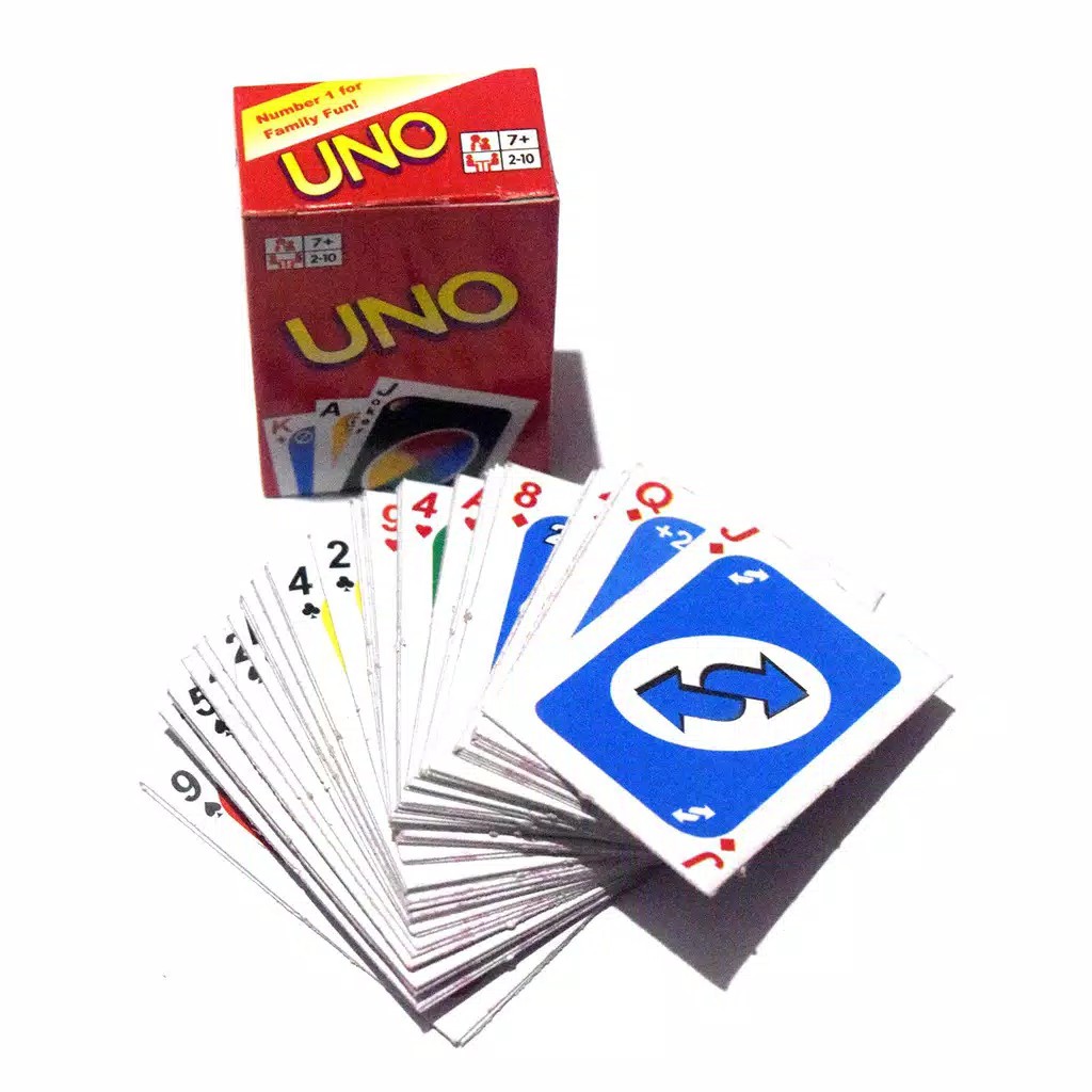 Image of Mainan kartu uno jenga flip cards board game asah otak angka permainan polos karakter mini #1