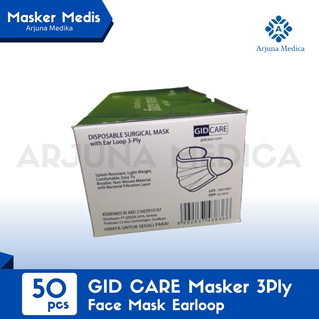 GIDCARE Masker Medis 3Ply Earloop | Masker Medis Earloop