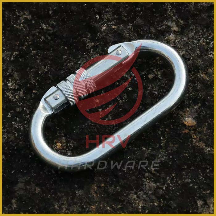 Carabiner Pro Oval Screw Baja Galvanis EN362 25KN Safety