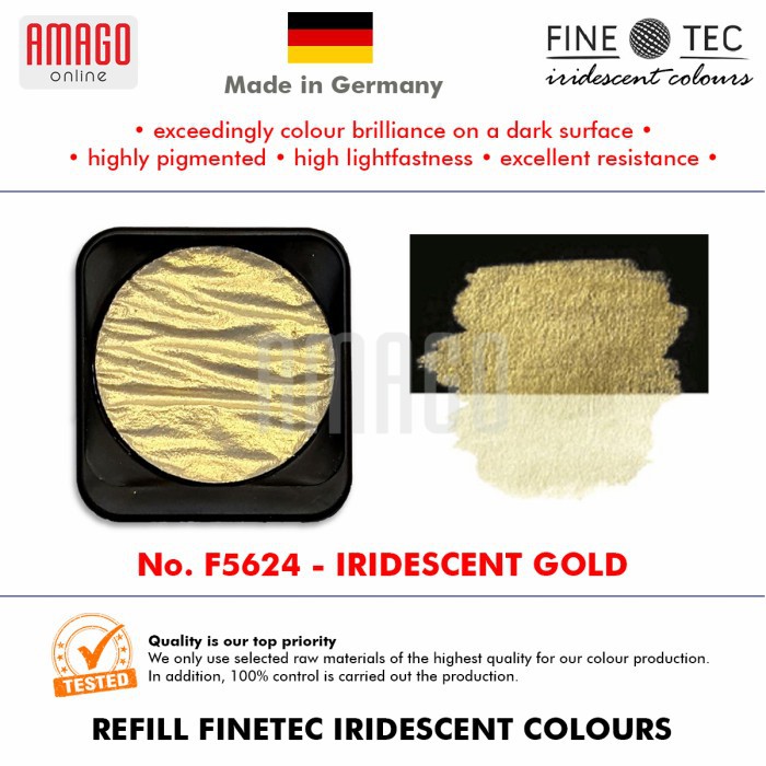 FINETEC - Iridescent Watercolour - F5624 Gold - 30mm