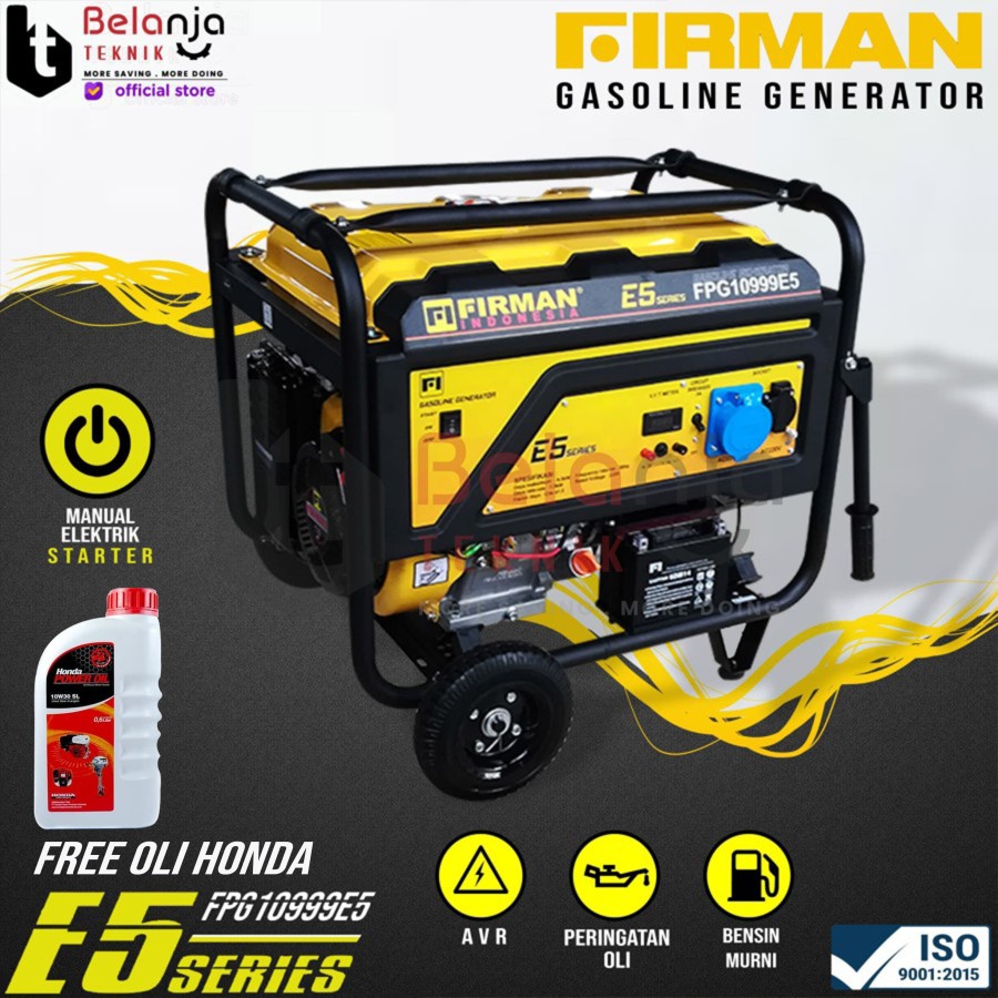 FIRMAN GENSET 8000 WATT Generator Set FPG 10999 E5 Generator FPG10999