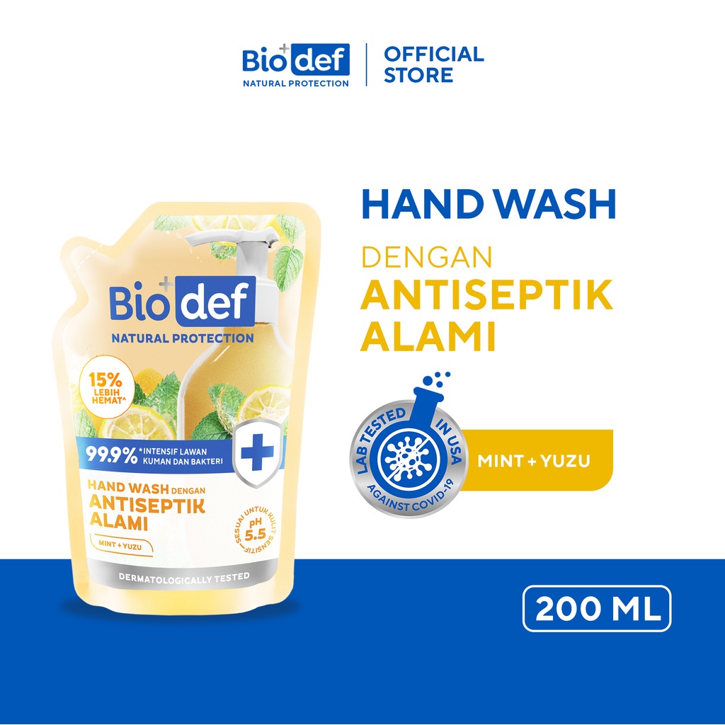 Biodef Nature Protection Hand Wash Mint &amp; Yuzu 200 ml