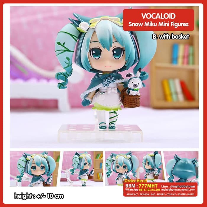 Figure Anime Vocaloid : Hatsune Miku Snow Miku With Basket