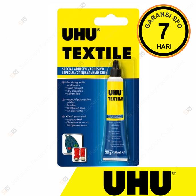 

(BISA COD) Lem Kain UHU Textile 19ml - Strong Fabric Wash Resistant BERKUALITAS Kode 932