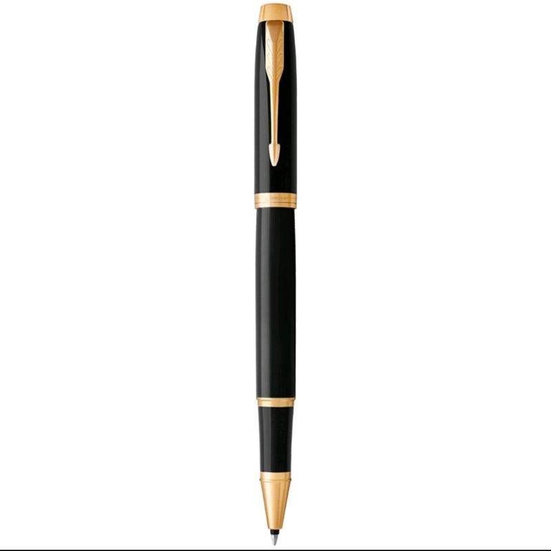 

original pulpen Parker im black gold trim rollerball exclusive gratis Grafir nama