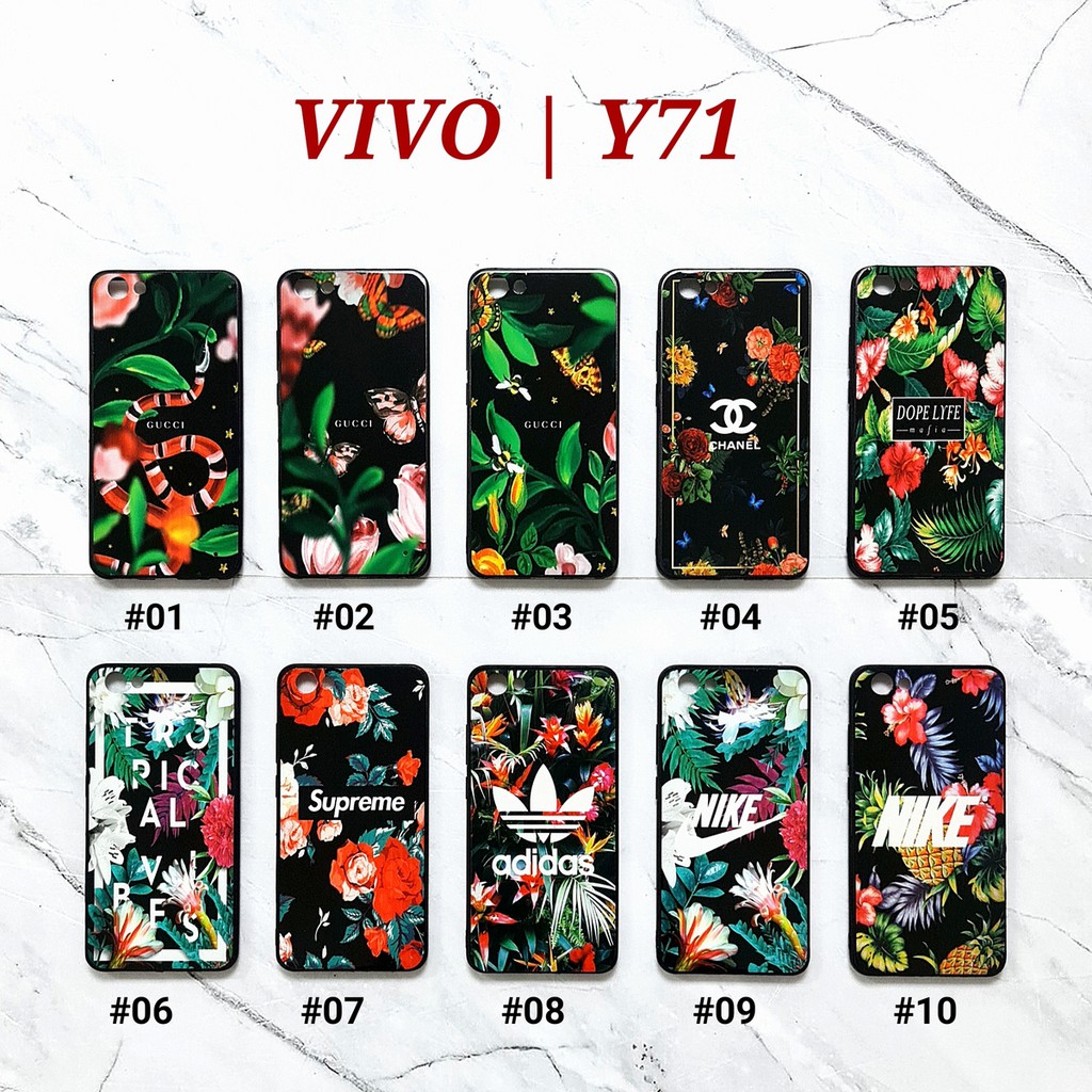 [ BUY 1 GET 1 FREE ] FFG - VIVO Y71 V5 V5S V5 LITE V7 V9 | FLOWER GLOSS Soft Hard Case Full UV Glossy