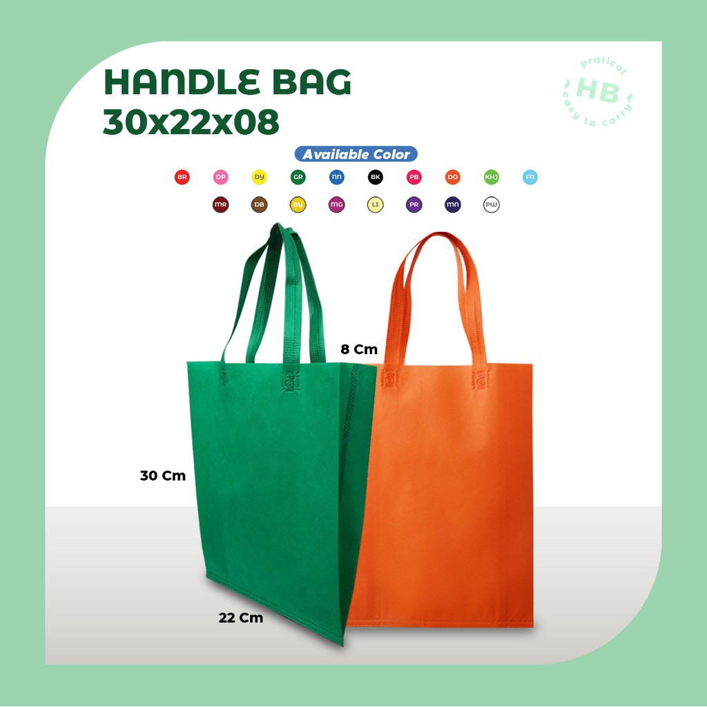 

[COD] (1 Lusin) TAS SPUNBOND DOKUMEN TAS HANDLE BAG TEBAL 30X22X8 (isi 12 pcs)