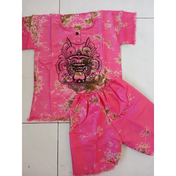 setelan anak - baju barong - baju anak -  kaos barong - kaos gables bali anak - setelan kaos - COD