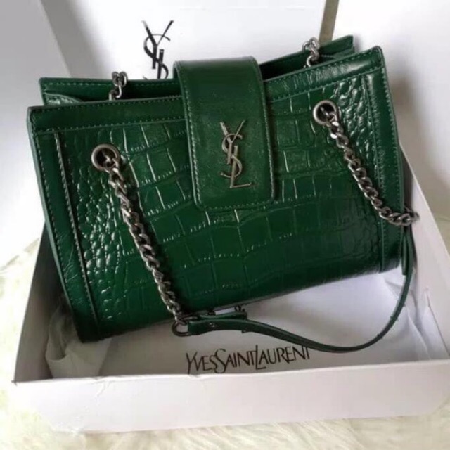 Ysl Chain Croco Set Box / Ysl Chain Bag / Ysl Croco Bag / Tas Syahrini