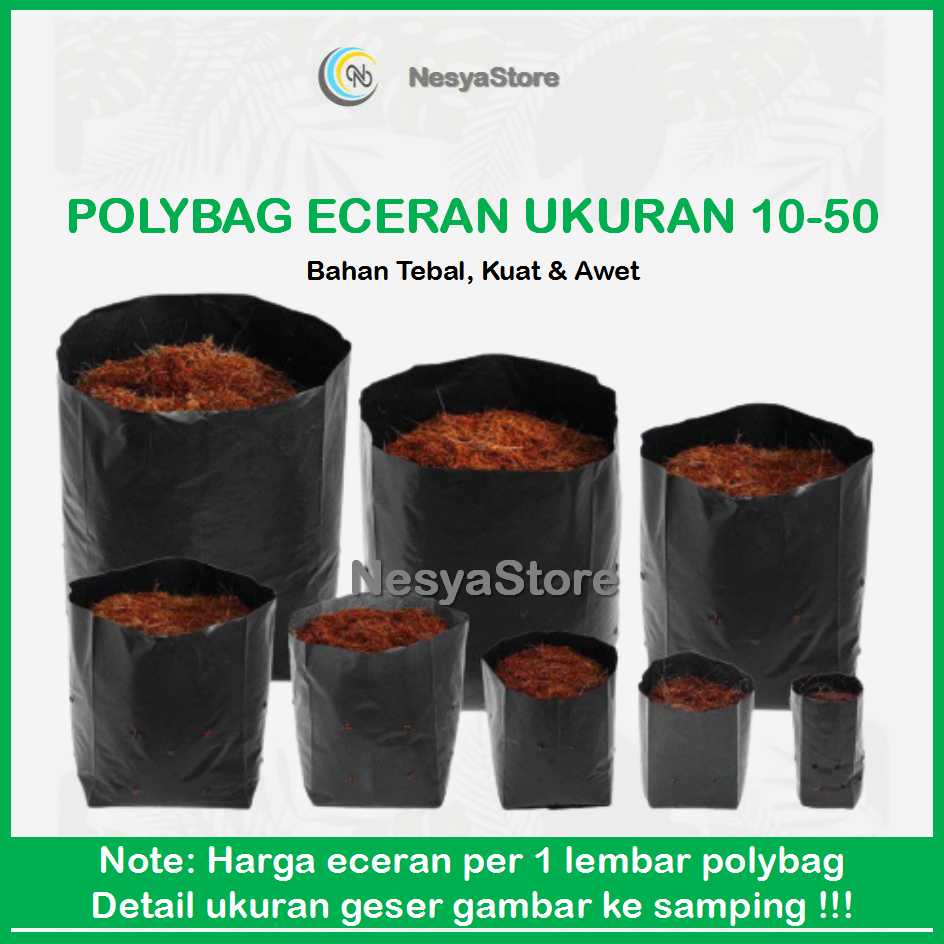 Polybag Polibag Polibek Eceran Ukuran 10x10 10x12 12x12 12x15 15x15 15x20 18x18 20x20 20x30 20x25 25x25 25x30