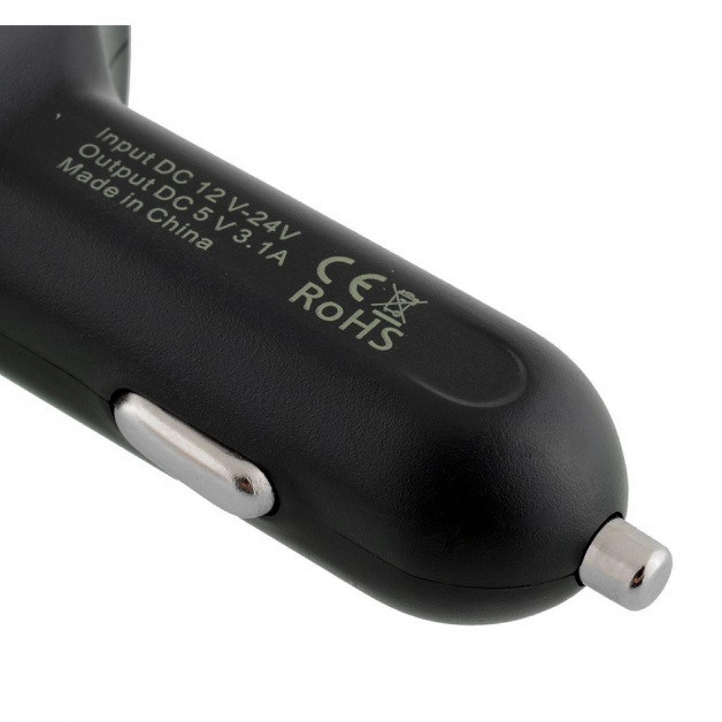 Dual USB Car Charger with LED Display Taffware - EC2