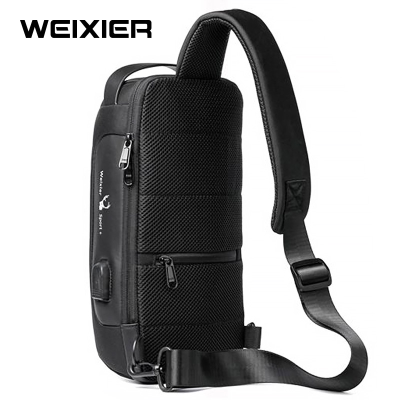 WEIXIER 9530 Tas Selempang Pria Shoulder Bag USB Port Anti Maling WK-SBY