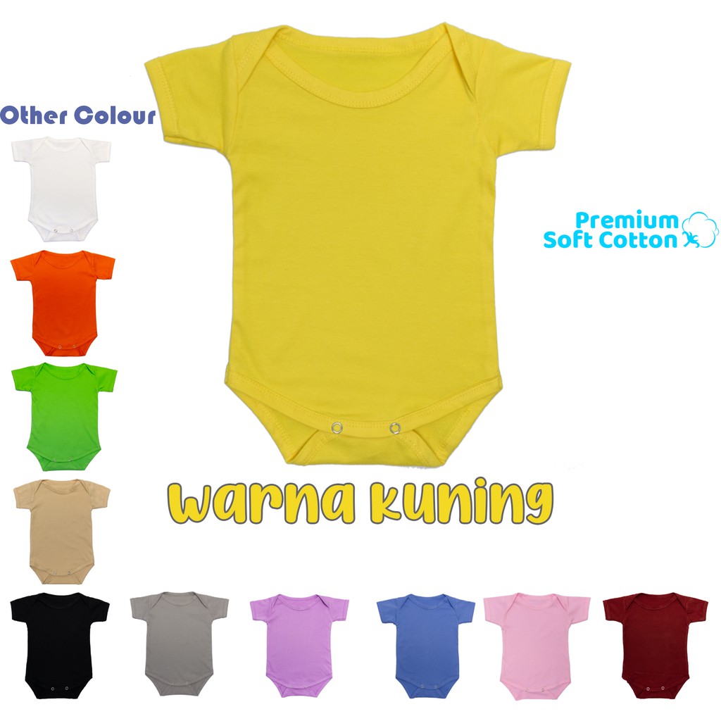 Jumper Baju Bayi Katun polos Bodysuits Natural cotton jumpsuit baby newborn