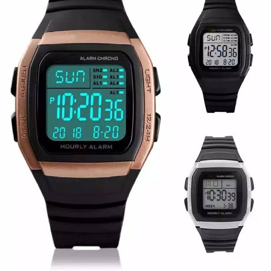 ((TERMURAH)) Jam Tangan Pria/Wanita Fashion Korea Sporty QQ-145 Case Kotak Digital