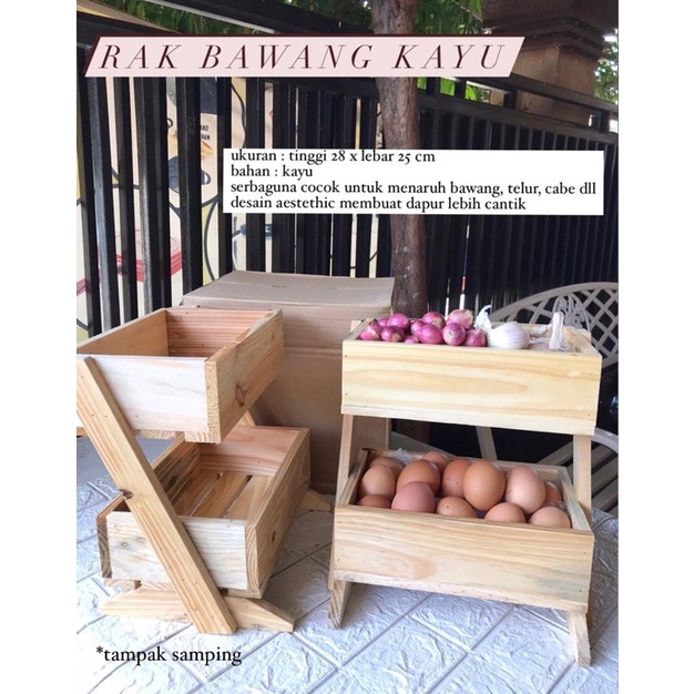rak bawang kayu