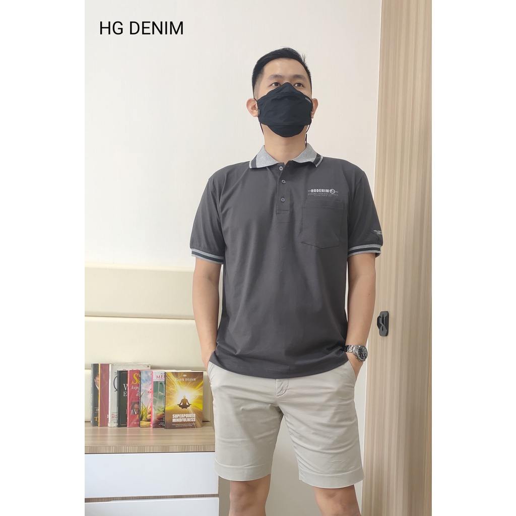 HG DENIM KRAH XXL COTTON COMBED PRIA KAOS POLO