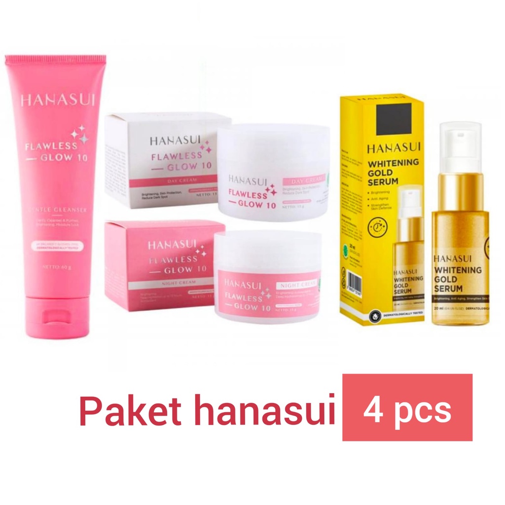 PAKET  GLOWING HANASUI FLAWLESS 10