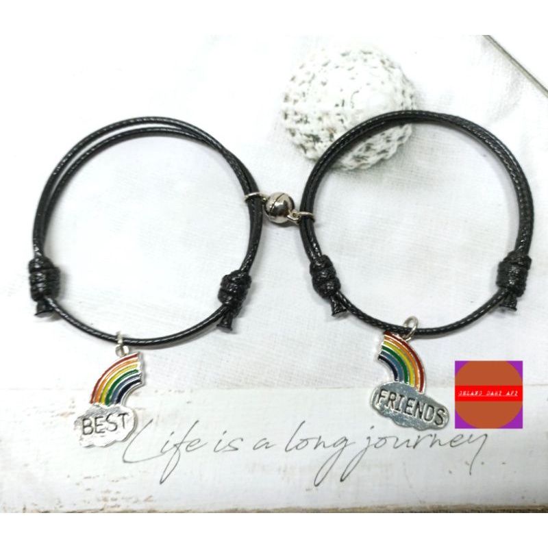 Gelang Couple Pelangi / Gelang Persahabatan / Gelang Best friend / Gelang Couple Magnet Pelangi / Gelang Magnet Best Friend