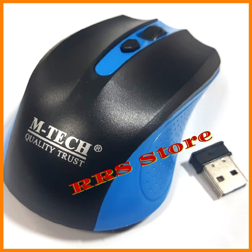 NEW MOUSE M-Tech sy 6005 Mouse wireless HIJAU BIRU