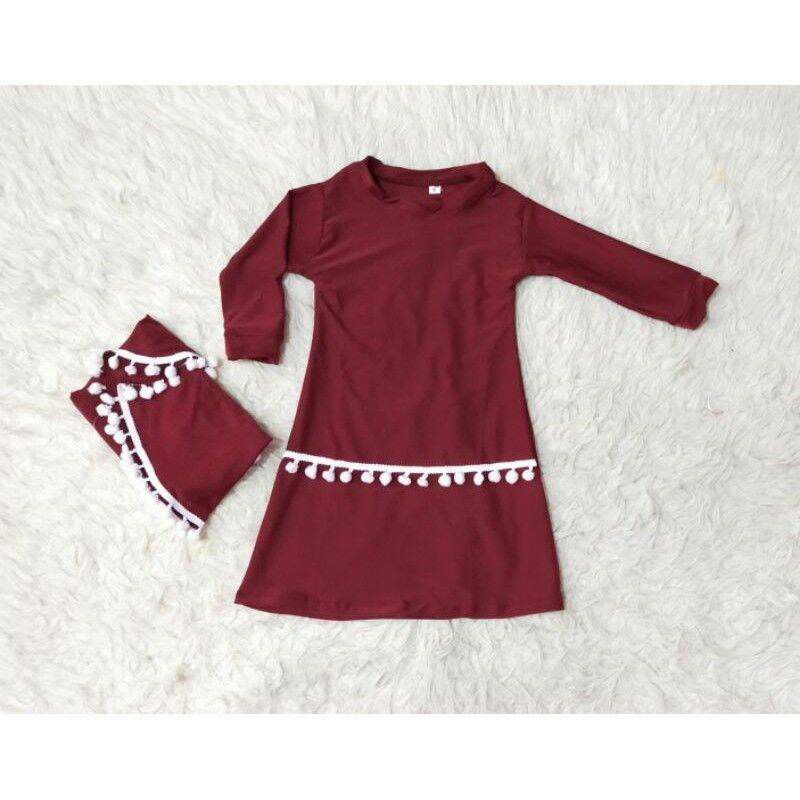 Baju Gamis Anak Perempuan 0-18 bulan Baju Muslim Bayi Dress Lebaran Gamis Bayi Lucu