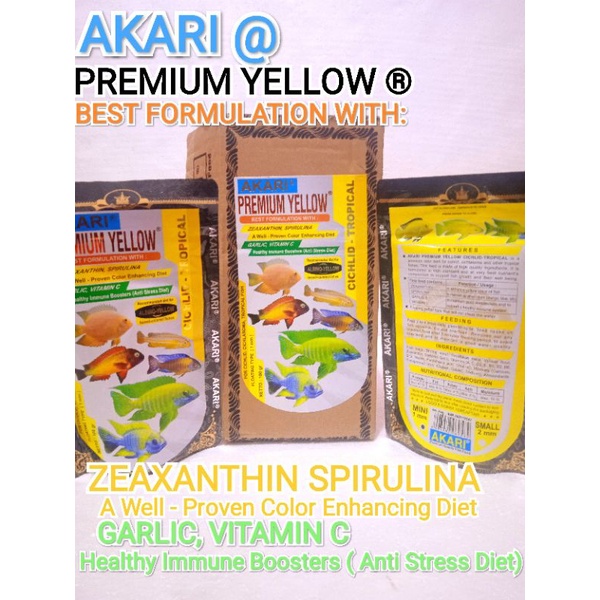 AKARI PREMIUM YELLOW Cichchild Tropical(Healty Immune Bosster)