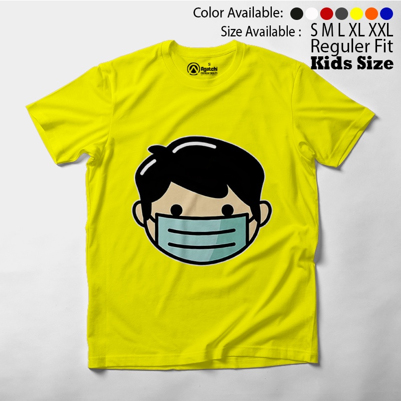 Baju Anak / Kaos Atasan Anak / Kids T Shirt Kids With Masker