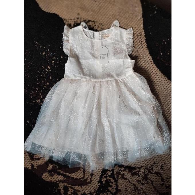 DRESS PRINCESS TUTU PUTIH PENDEK BUTTERFLY WING SAYAP ANAK PEREMPUAN