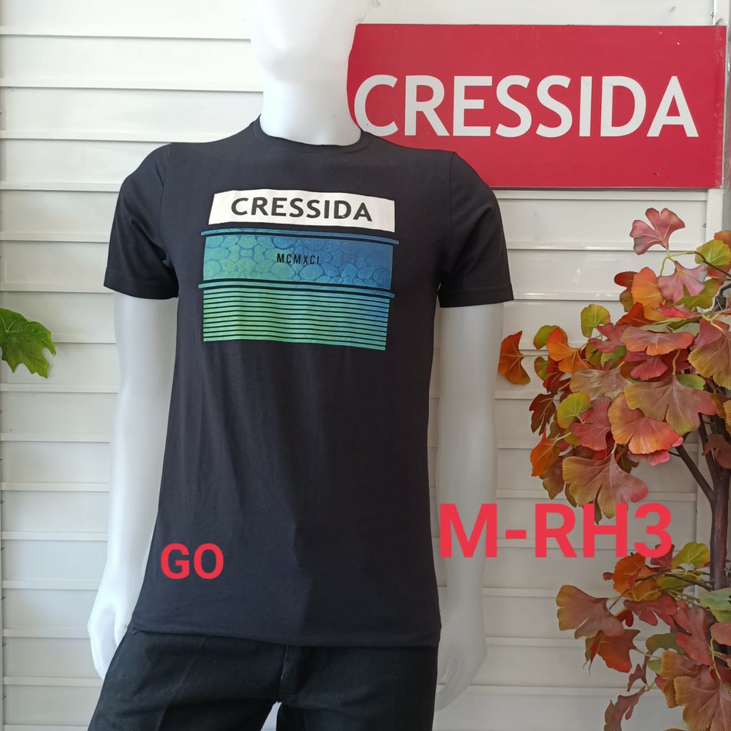 gos M CRESSIDA KAOS (Regular) Pakaian Pria Atasan Kaos Oblong Casual Santai Original Lengan Pendek