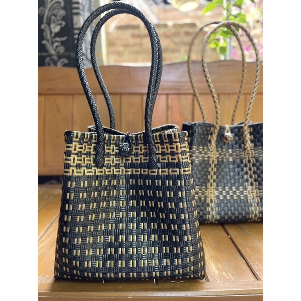 MAJID - Tas Jali Hitam Gold Premium Termurah / Tote Bag Ready Stok