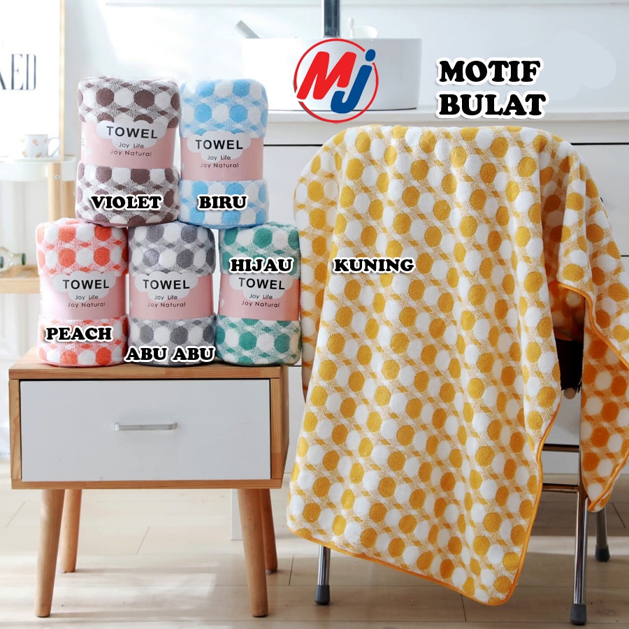 Handuk Mandi Handuk Wajik handuk Microfiber zigzag polkadot wajik love ukuran dewasa 70 x 140cm