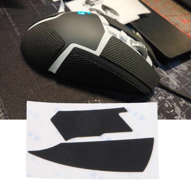 Grip Skin Mouse Dua Sisi Handmade Anti Slip Warna Hitam Untuk Logitech G502