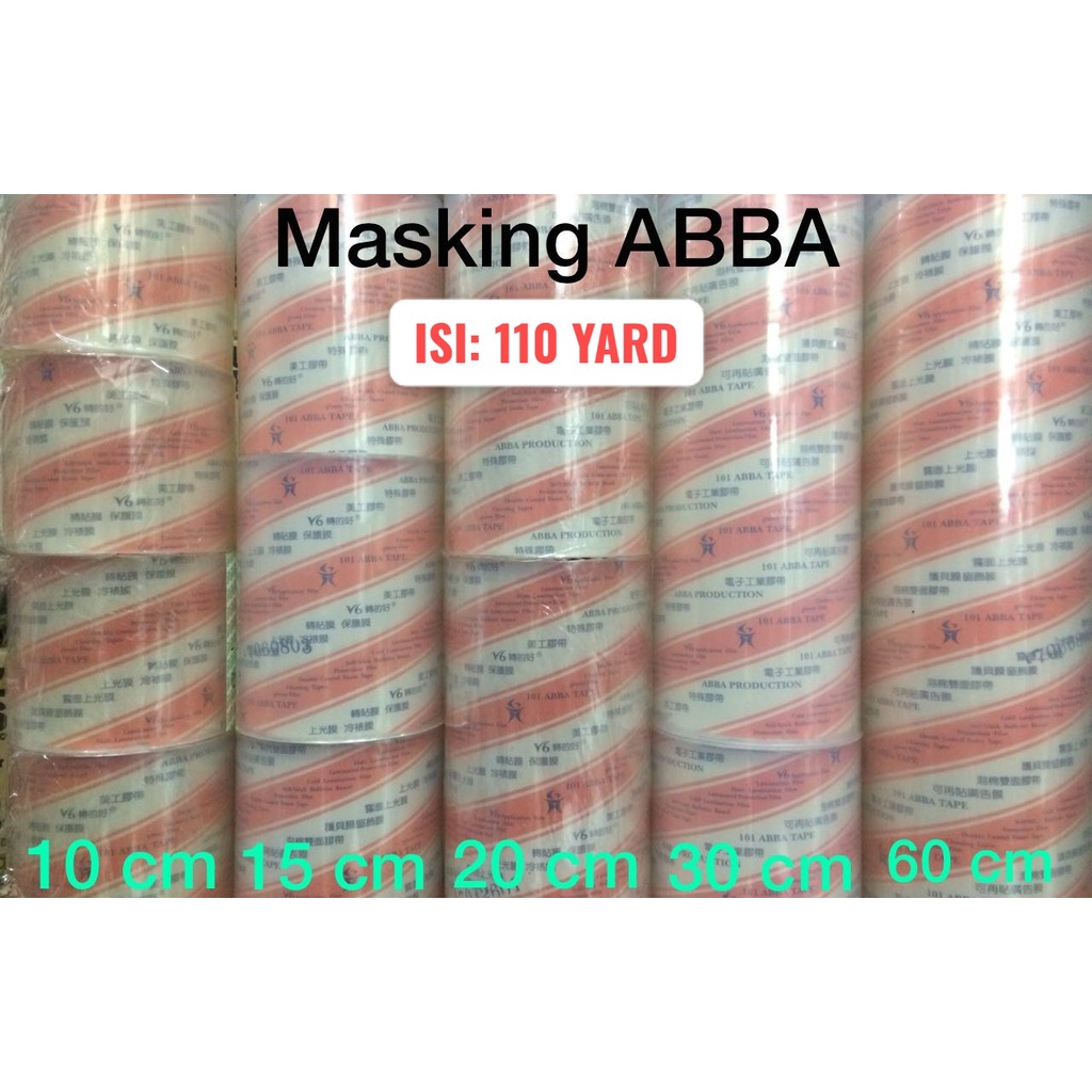 

Promo TRANSFER / MASKING TAPE ABBA 10 cm x 110 yard LAMINASI CUTTING STICKER STIKER 10cm