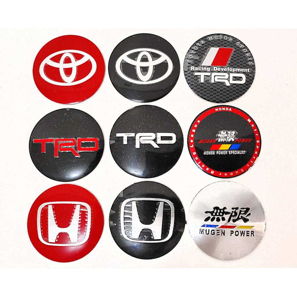 Emblem Velg Dop Roda Tempel Logo Toyota TRD