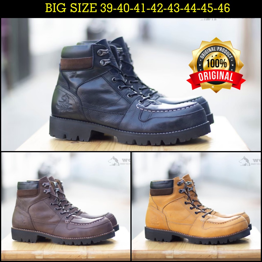 sepatu safety boot pria keren wolf rottweiler