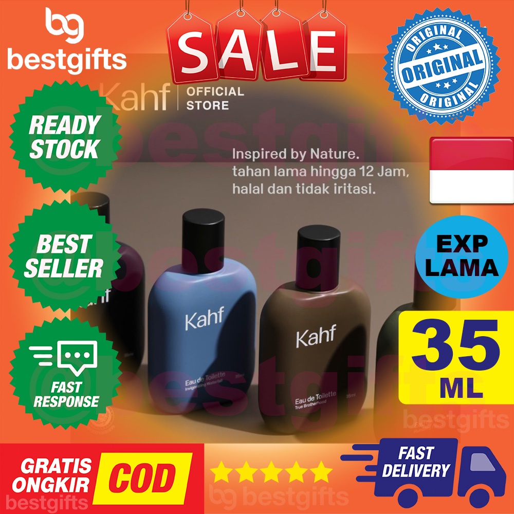 KAHF EAU DE TOILETTE INVIGORATING WATERFALL PARFUM PRIA BADAN WANGI TAHAN LAMA PERFUM LAKI PERFUME 35 ML